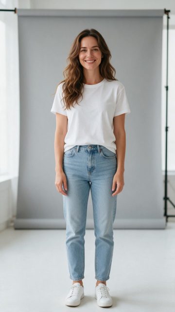 AI-generated person used as the example input